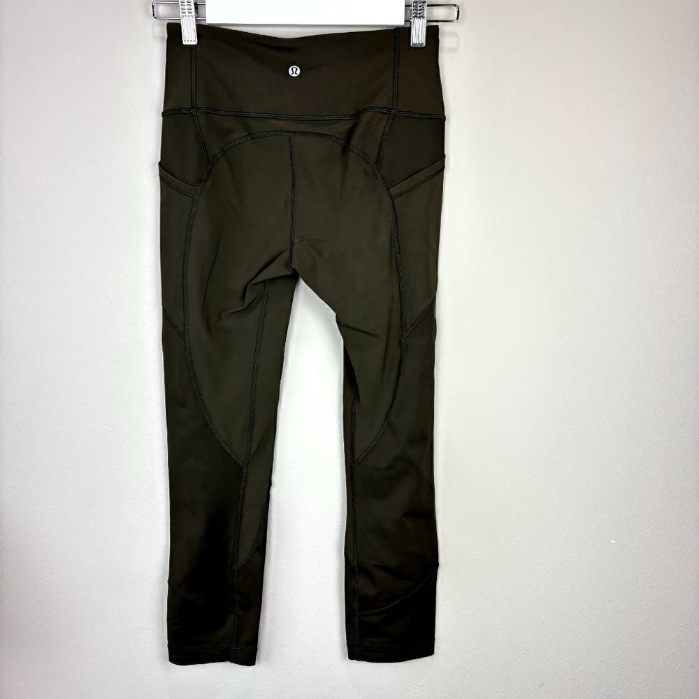 Lululemon All The Right Places Crop II *23" Dark Olive 6 - Picture 9 of 9
